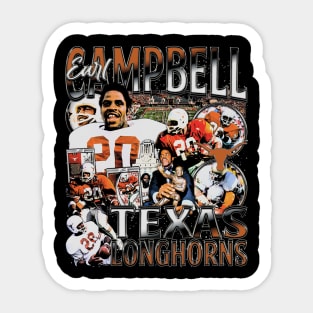 Earl Campbell College Vintage Bootleg Sticker